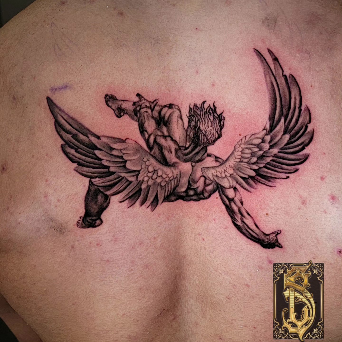 Tattoo by @steelcitytattoos — black_and_grey
