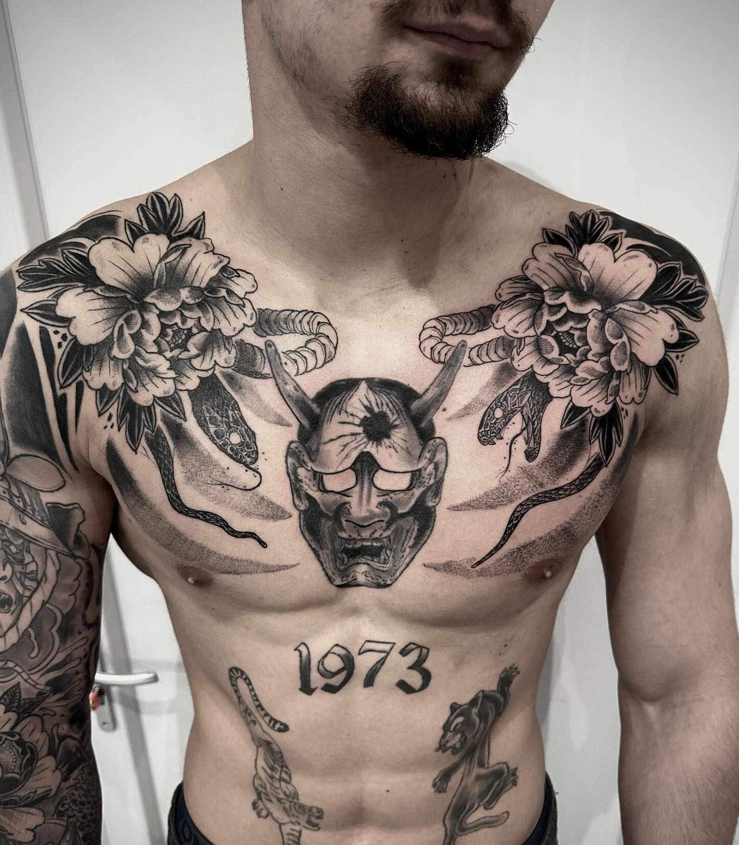 Tattoo by @tristvn_ttt — black_and_grey, japanese_irezumi