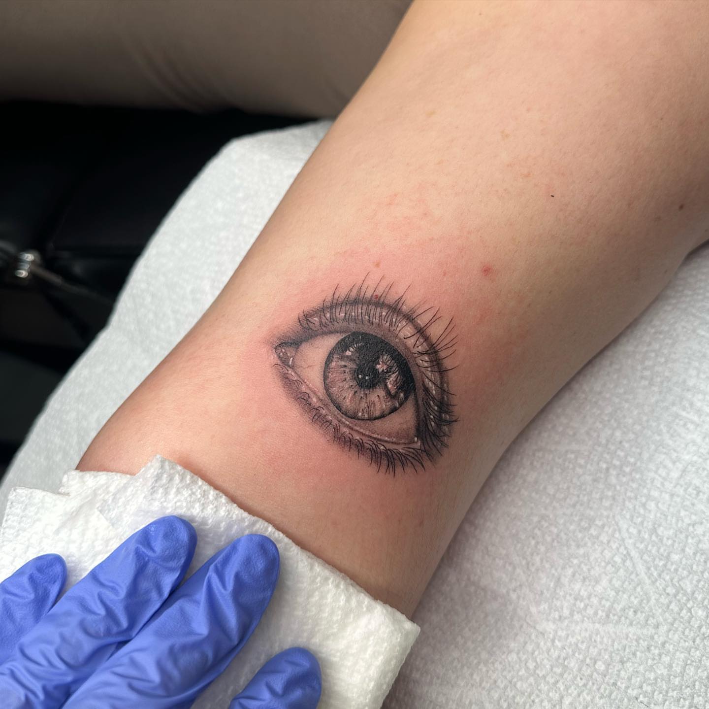 Eye realism tattoo on the forearm by ⭒ ʜᴀɪʟᴇʏ ᴍᴇᴛᴢ ⭒