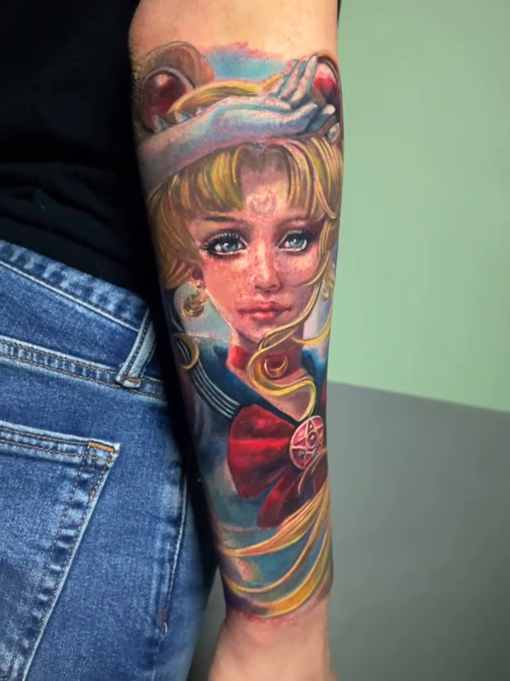 Tattoo by @nikkiharristattoo — anime, realism