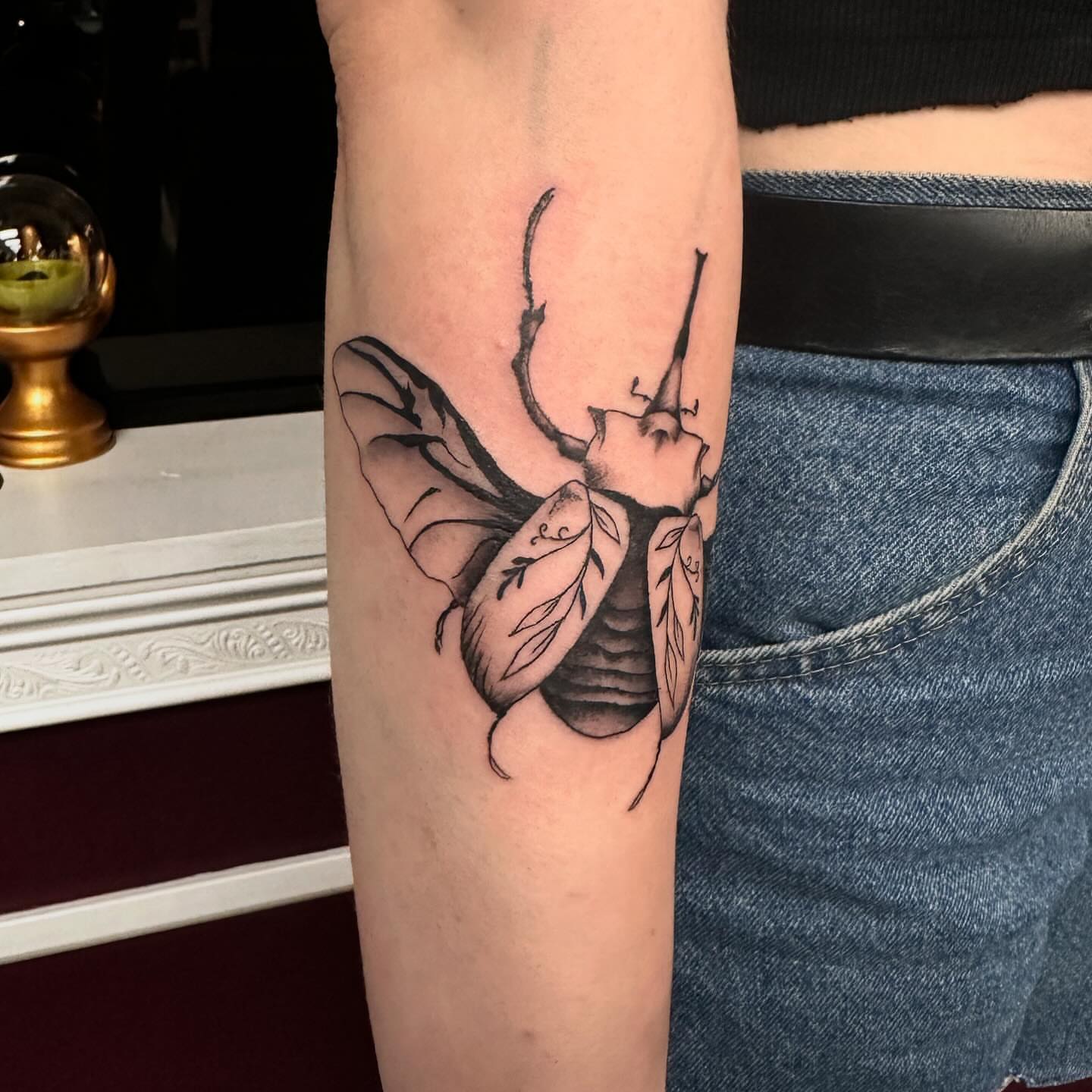 Tattoo by @black.swan.tattoos — black_and_grey