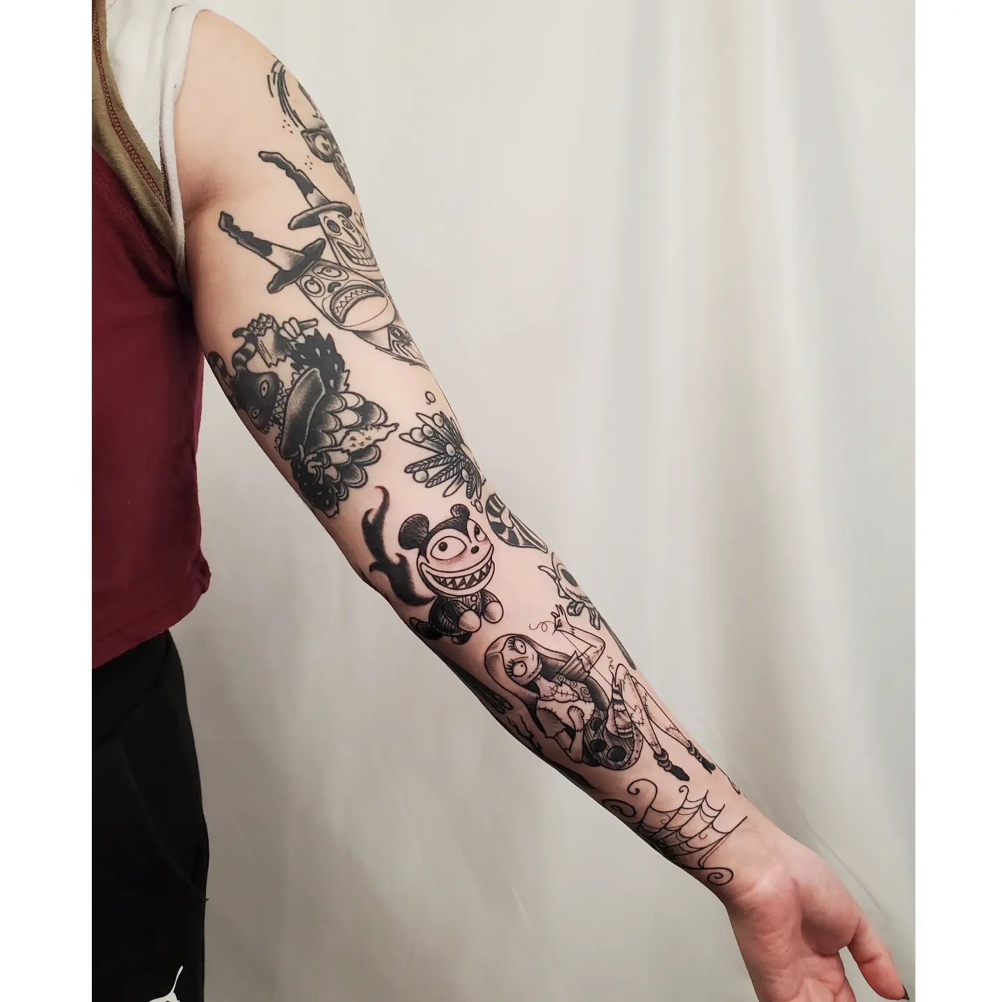 Tattoo by @katy_did_it — anime, dotwork