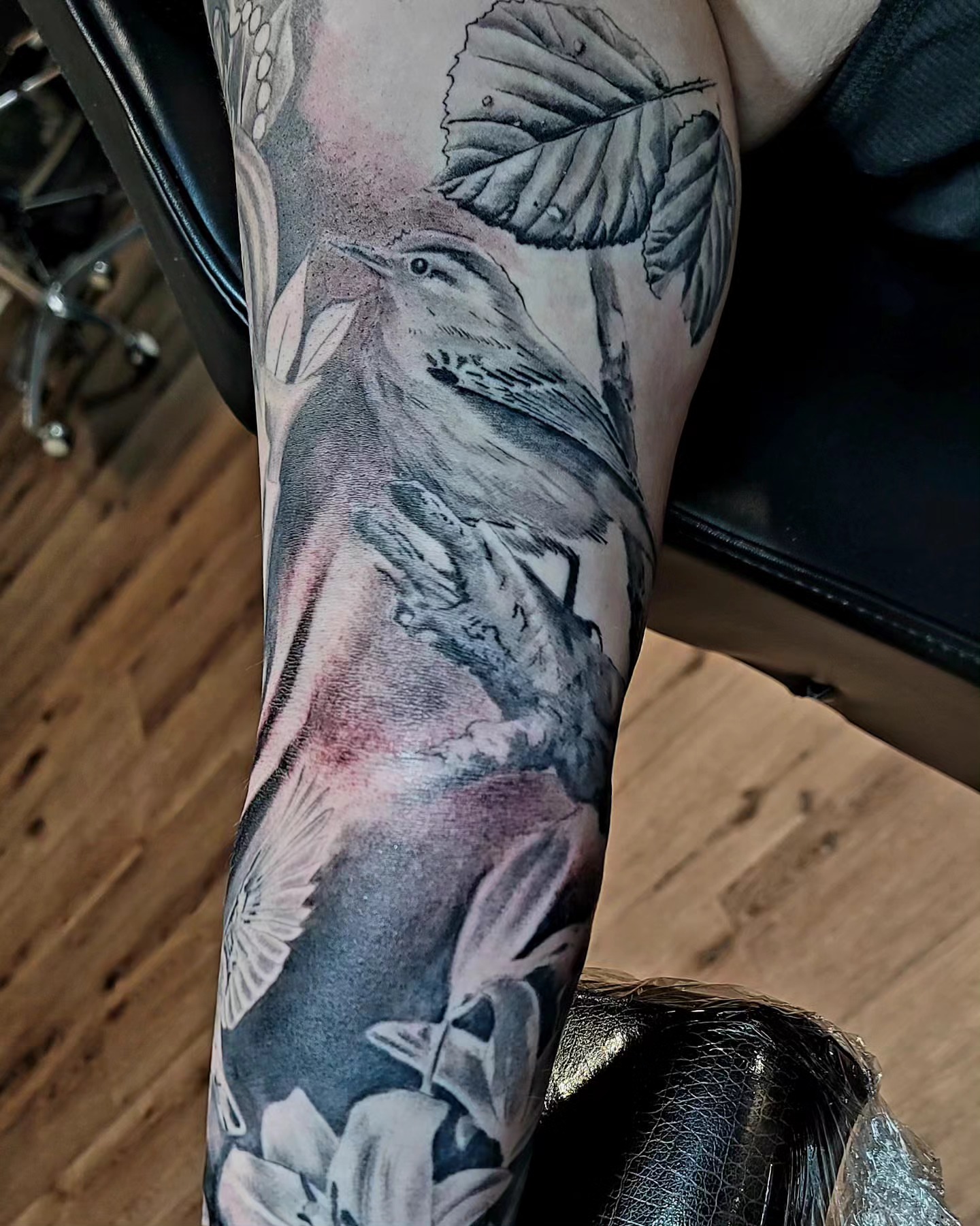 Tattoo by @meme_tattoos — realism, black_and_grey