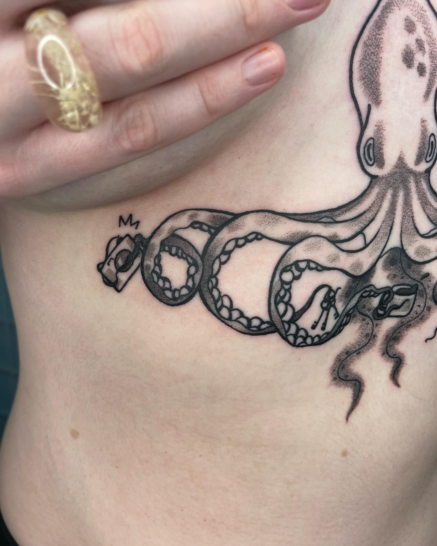 Tattoo by @firststepentropy — black_and_grey
