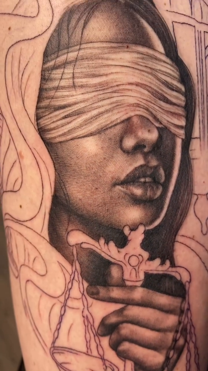 Tattoo by @laneybtattoos — realism, black_and_grey