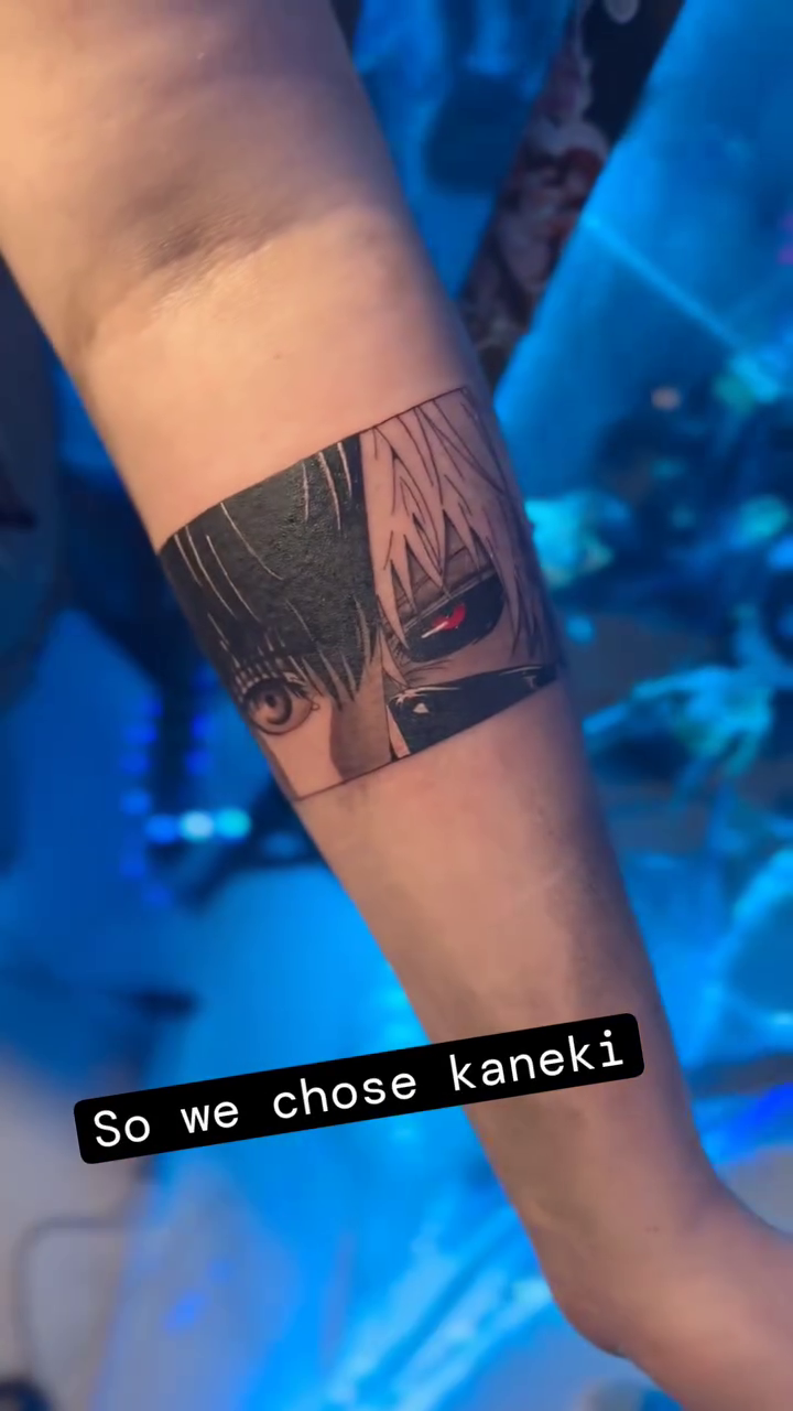 Kaneki Ken anime tattoo by Joc