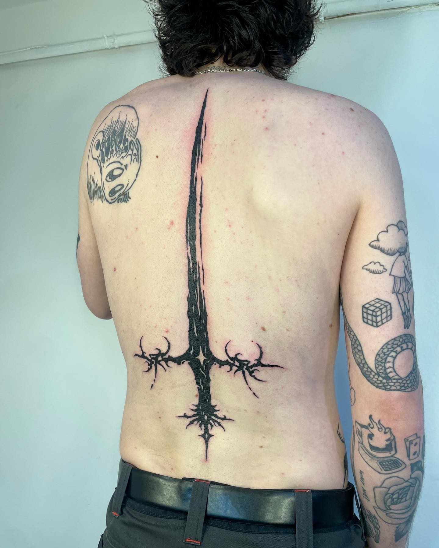 Tattoo by @gloomtimes — black_and_grey