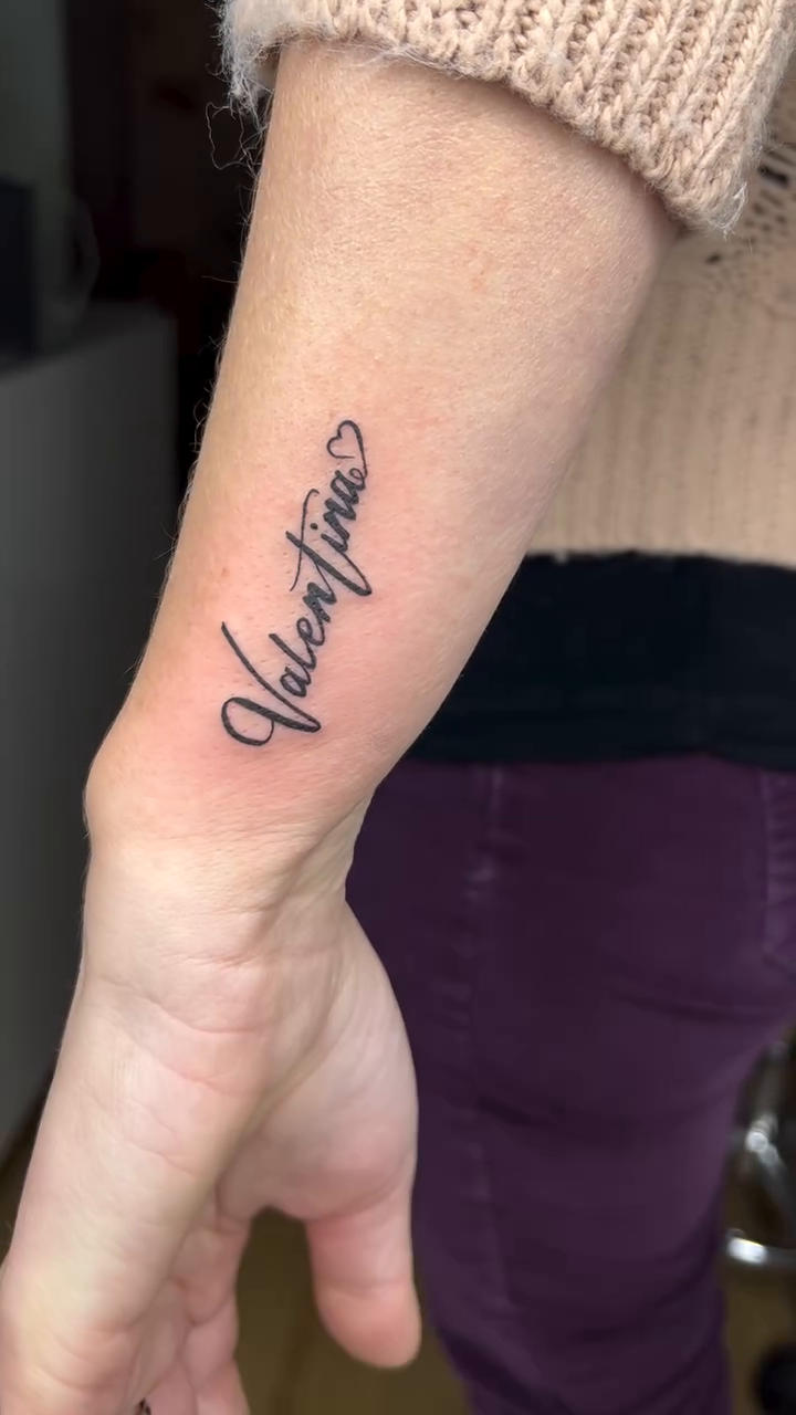 Tattoo by @takyro_finelinetattoo — lettering_script, fine_line