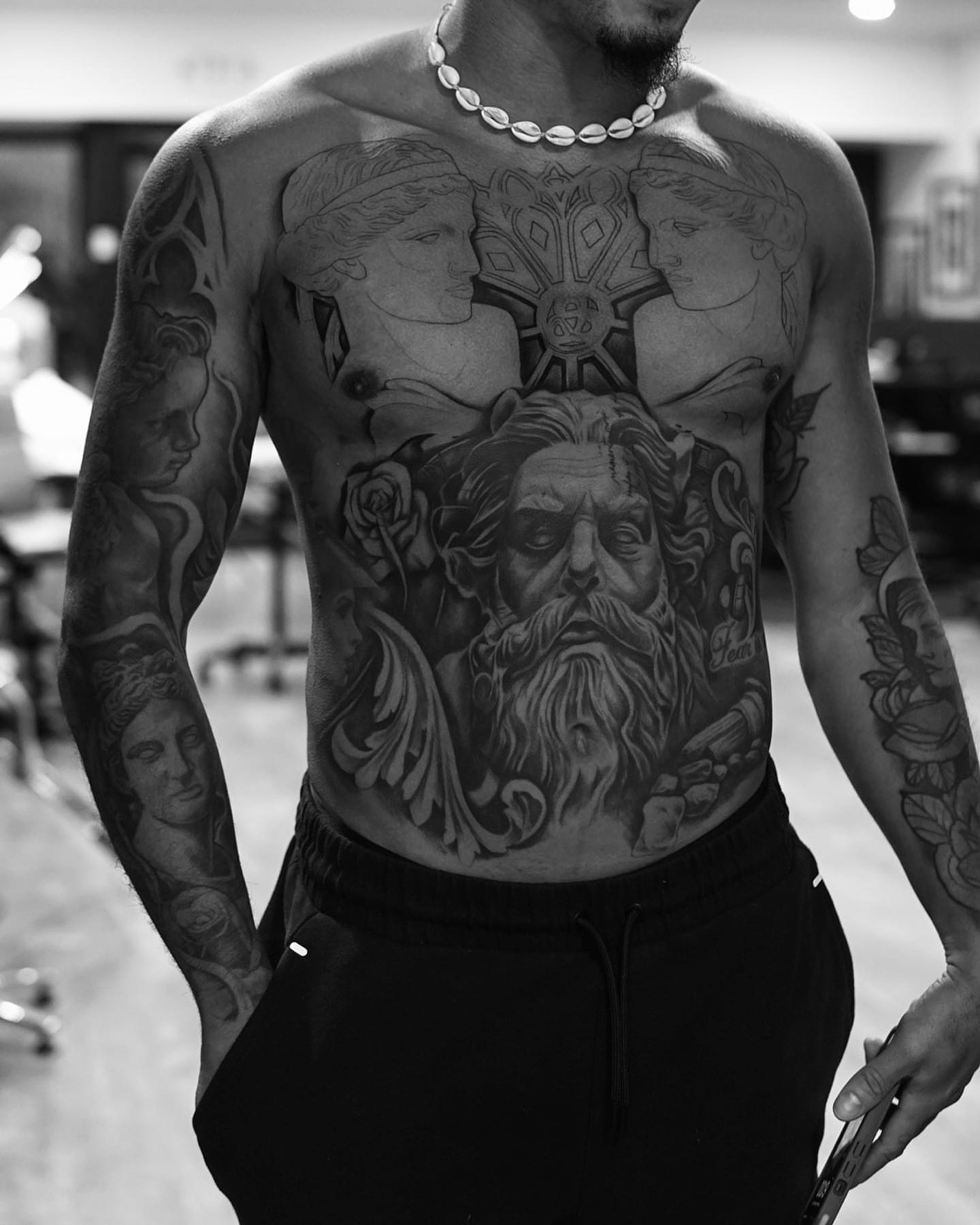 Tattoo by @morrisontattooer — black_and_grey, realism