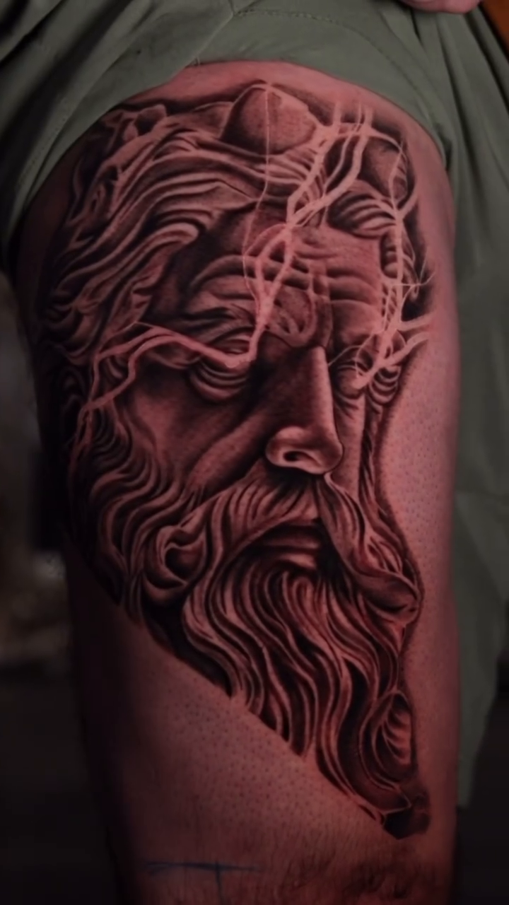 Tattoo by @stainlessneedle — realism, black_and_grey