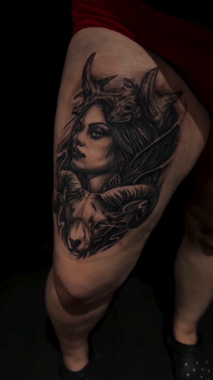 Tattoo by @igor.blackrhino — dark_realism, black_and_grey