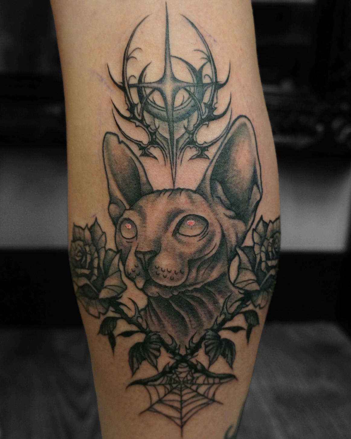 Tattoo by @saragtattoo_design β dark_realism, black_and_grey