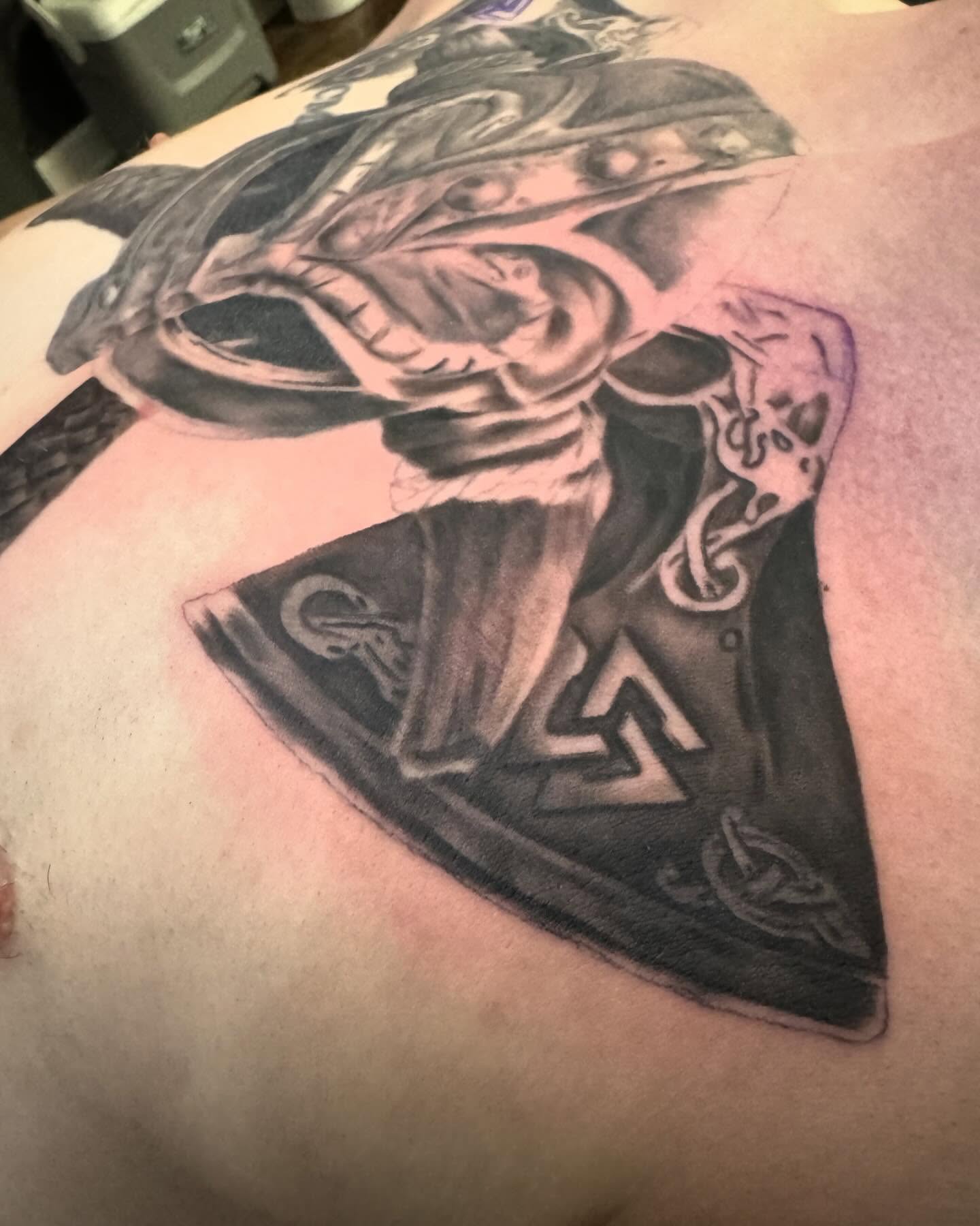 Tattoo by @treyparsonsart — black_and_grey