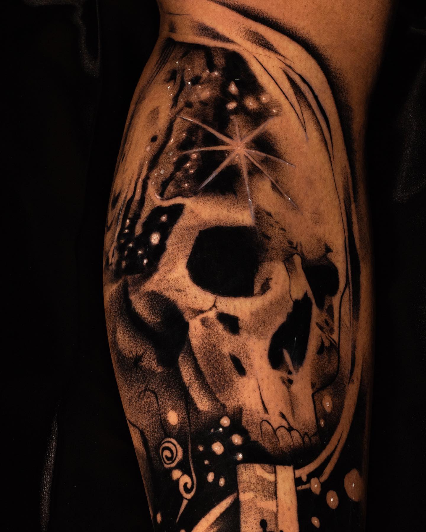 Tattoo by @javiink_rm — dotwork, dark_realism