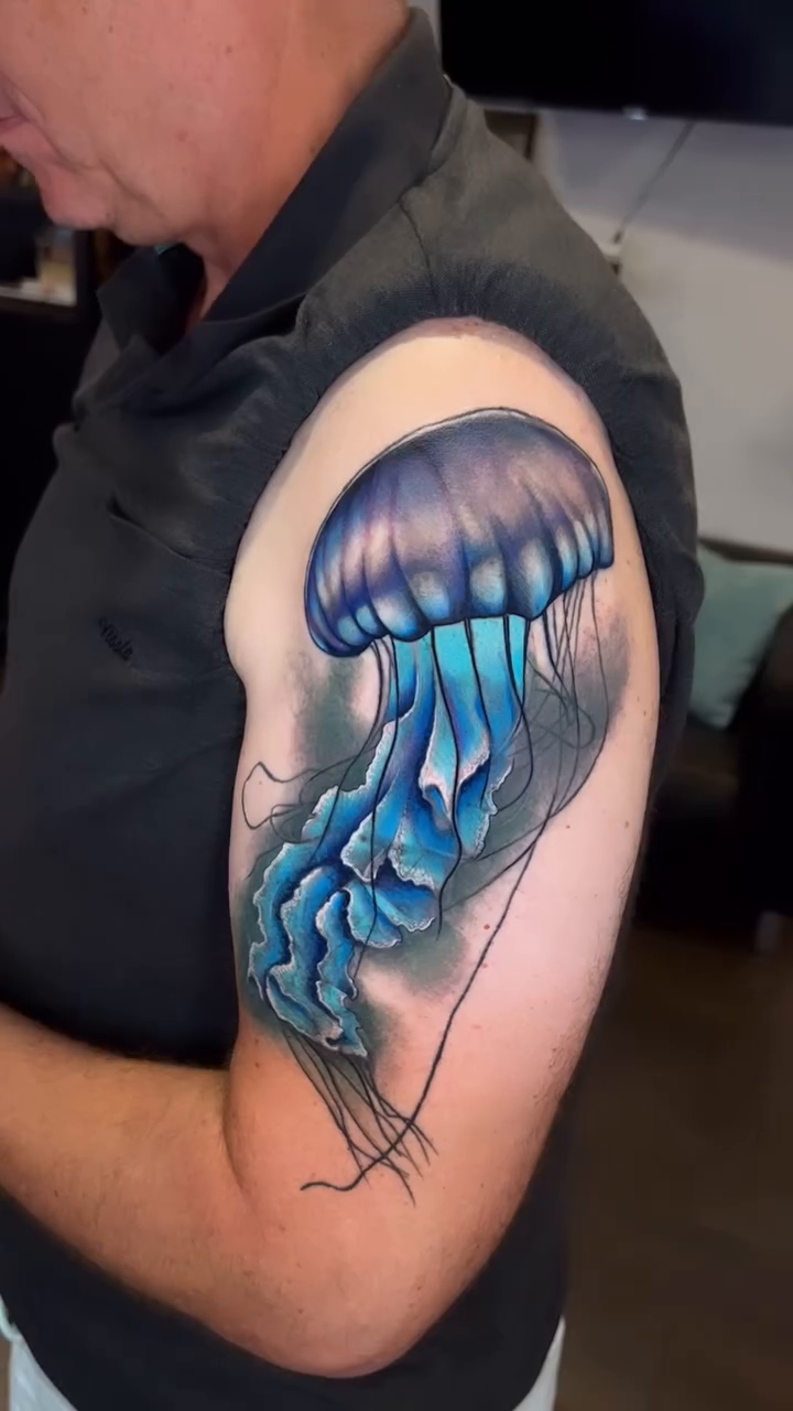 Jellyfish realism tattoo by Lexi Kniskern