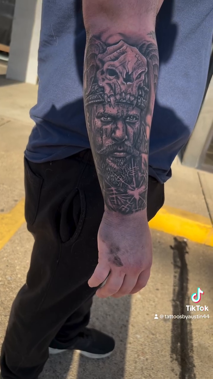 Tattoo by @burkes.body.graphic — realism, black_and_grey