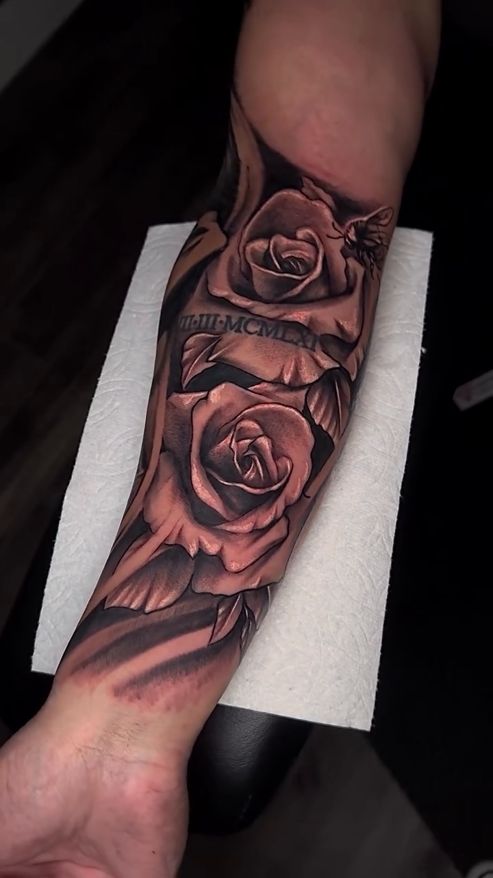 Tattoo by @kiddo_tats — black_and_grey, realism