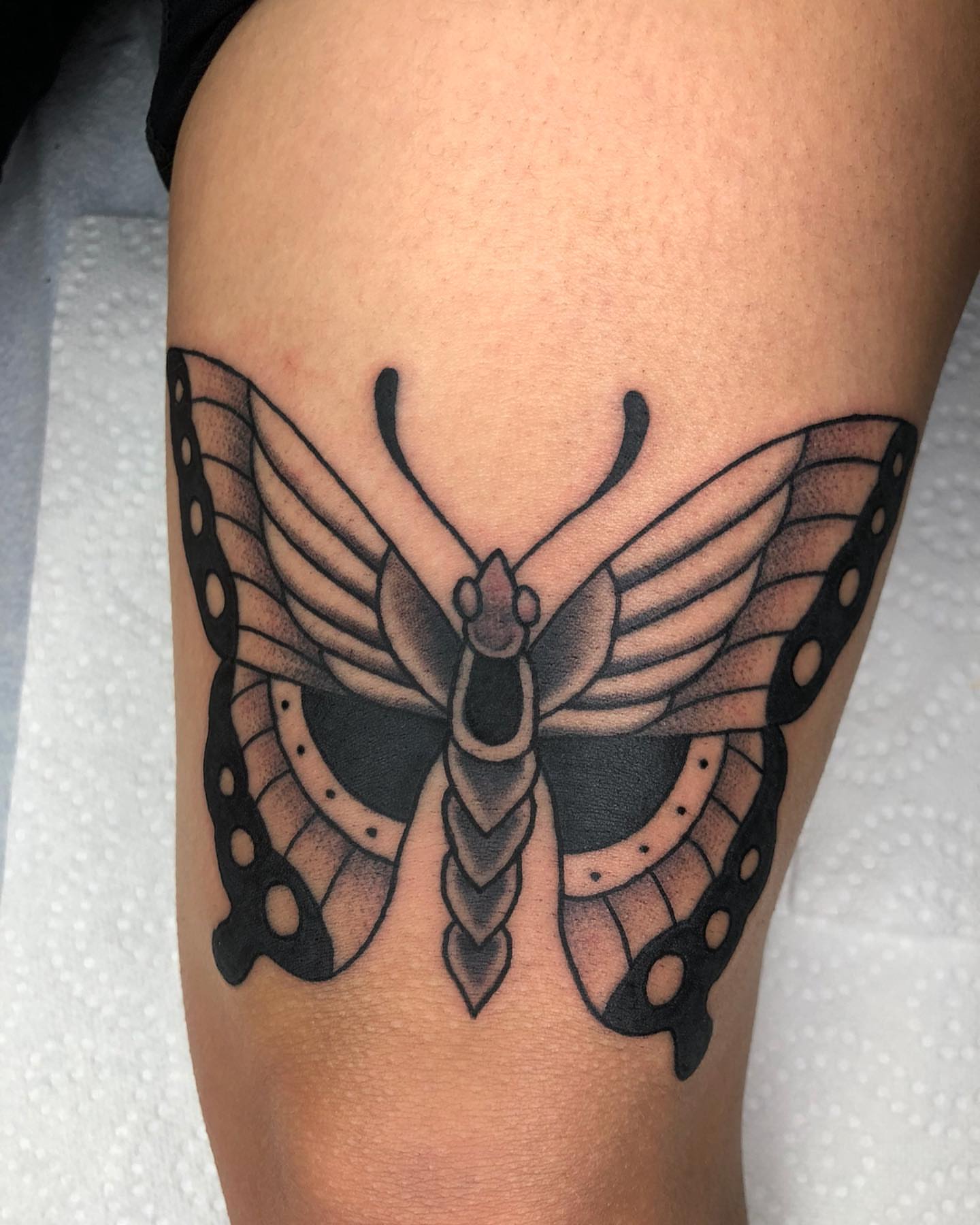 Tattoo by @firststepentropy — black_and_grey