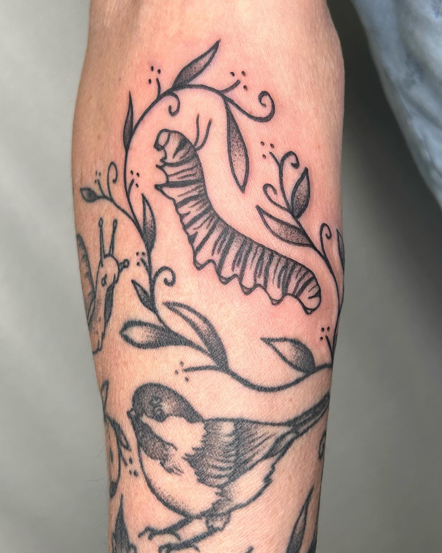 Tattoo by @cicadanymph — black_and_grey