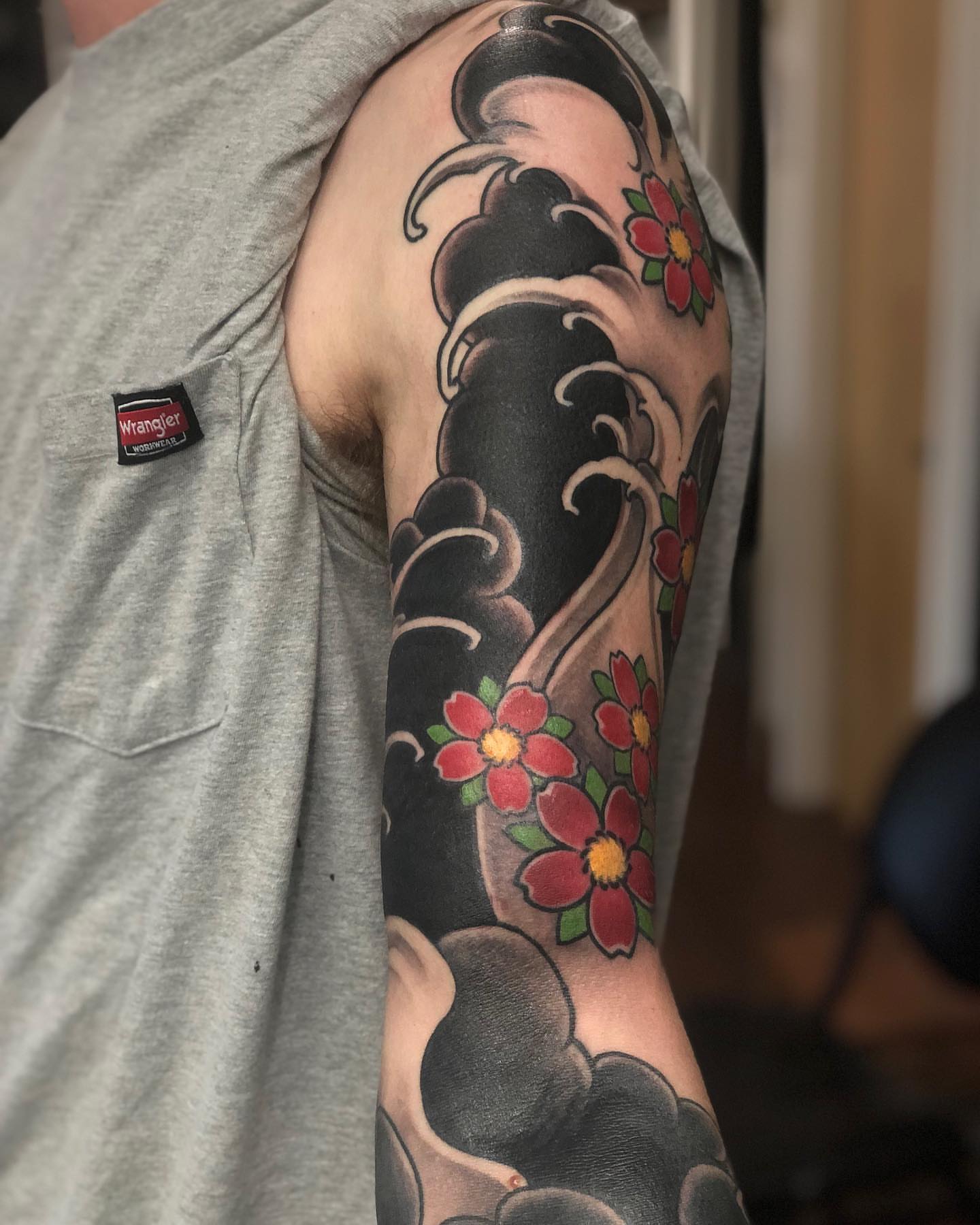 Tattoo by @aaronbtattoo — american_traditional, black_and_grey