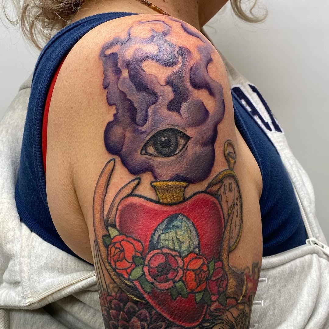 Tattoo by @botanicalsabbath โ realism, trash_polka