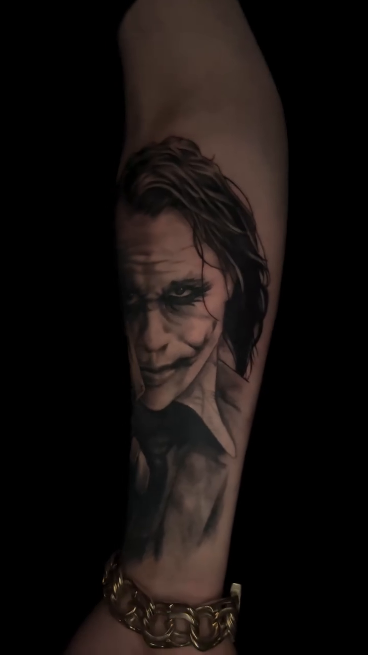 The Joker realism tattoo by Xando