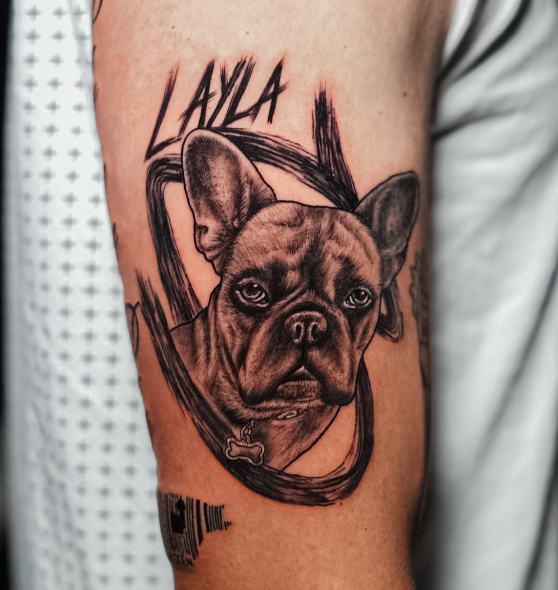 Tattoo by @redtaina.ink β realism, black_and_grey