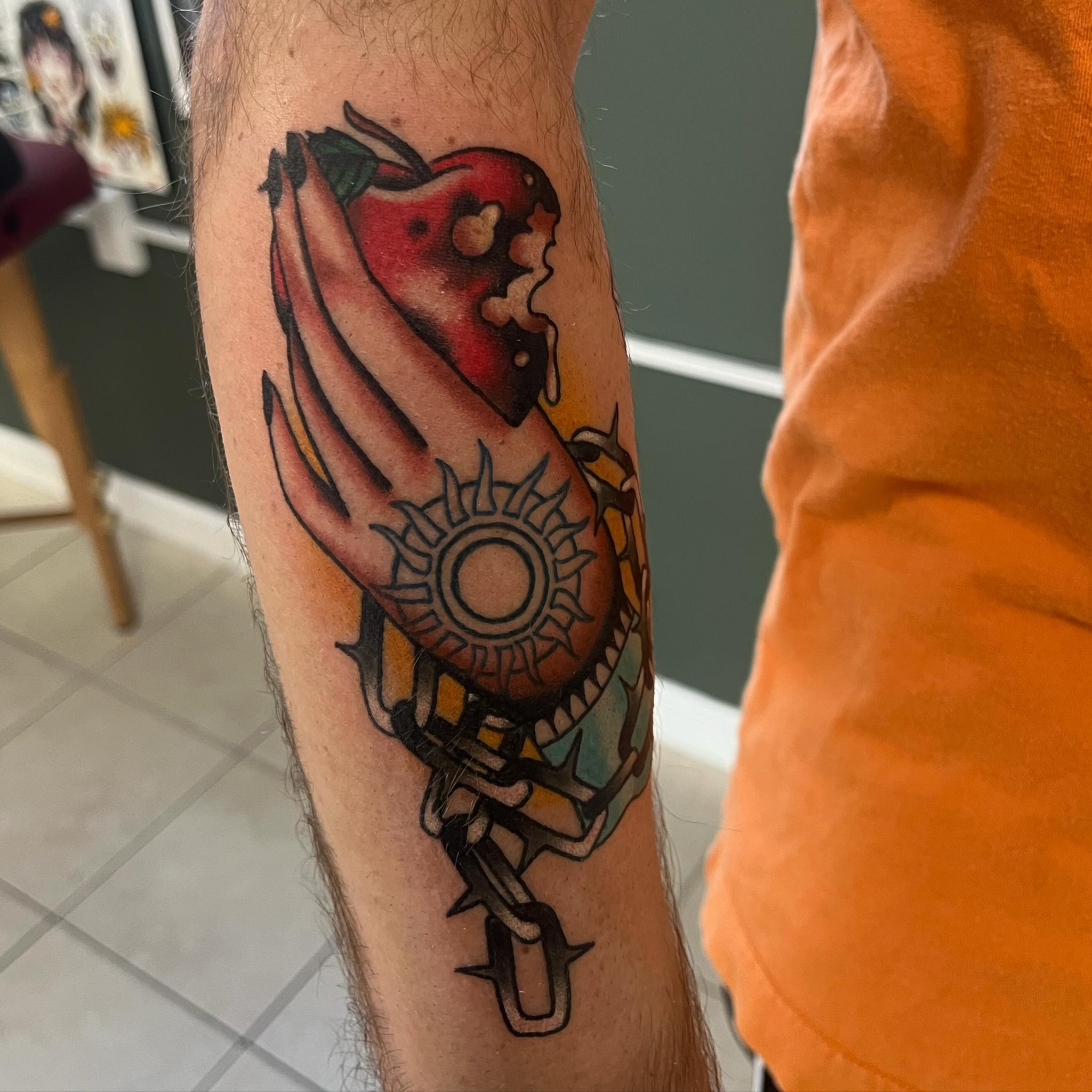 Tattoo by @fearlessfoxes — american_traditional, geometric