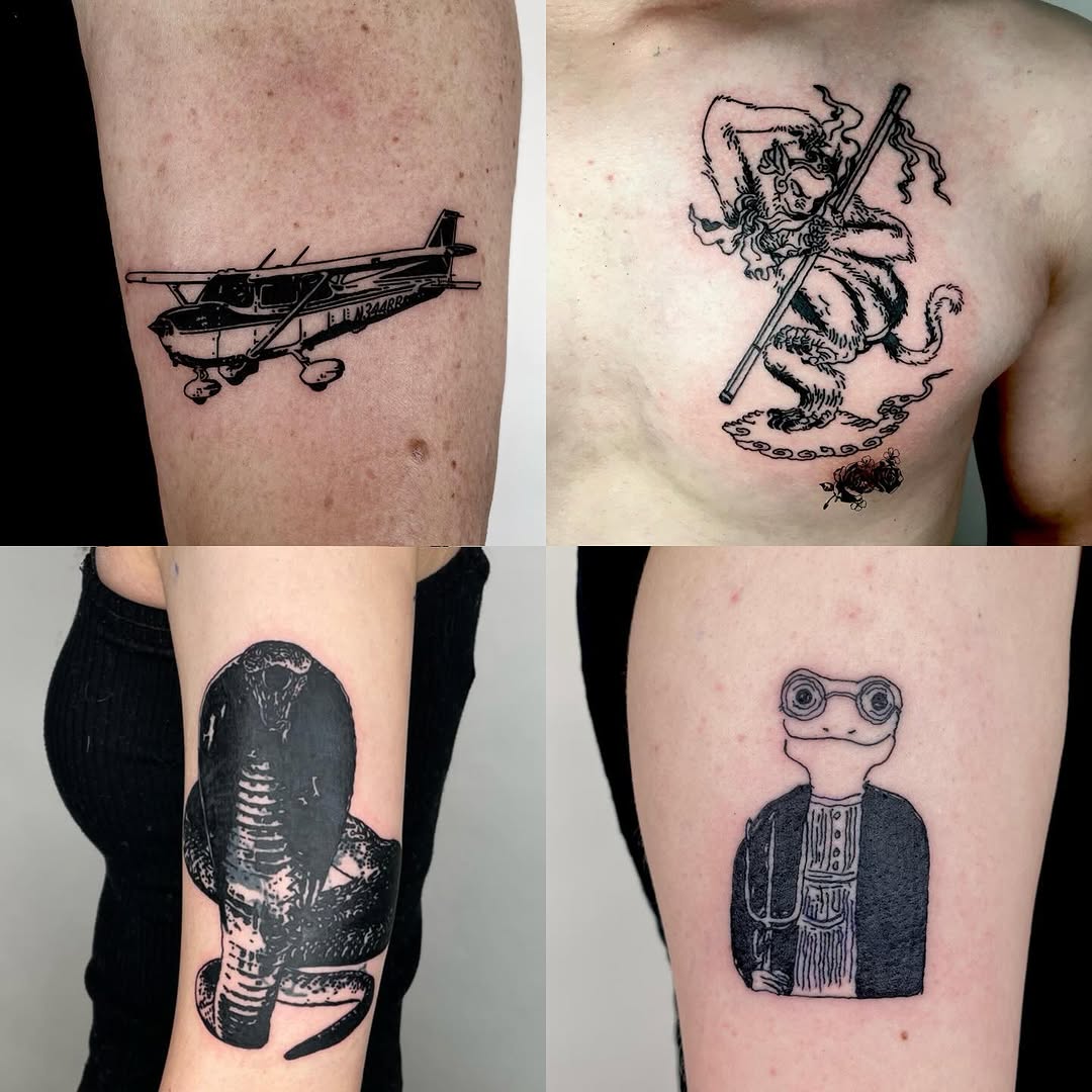 Tattoo by @telephonepole2 — blackwork