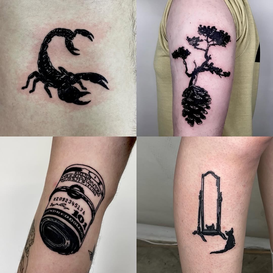 Tattoo by @telephonepole2 — blackwork
