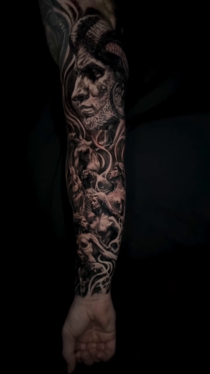 Tattoo by @coryjamestattoo — realism, black_and_grey