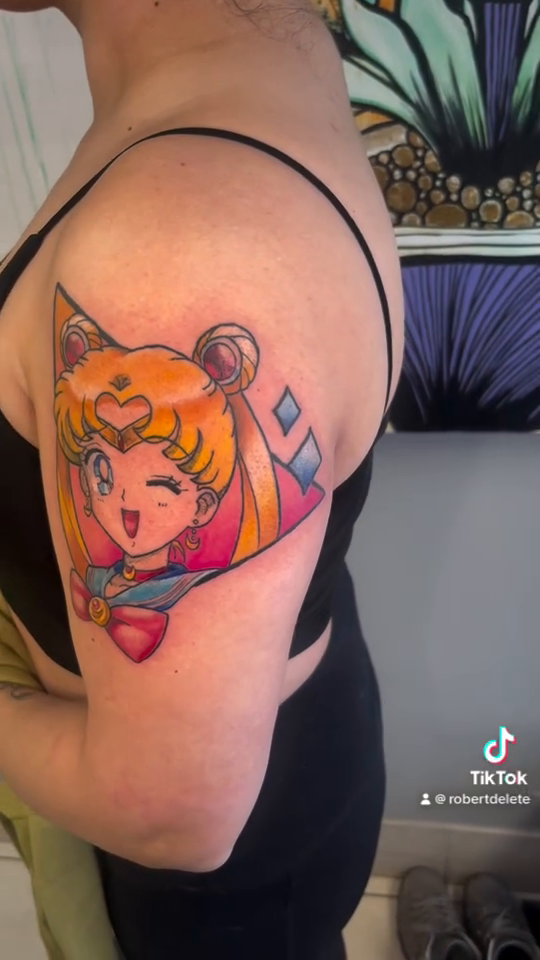 Tattoo by @robertdelete — anime