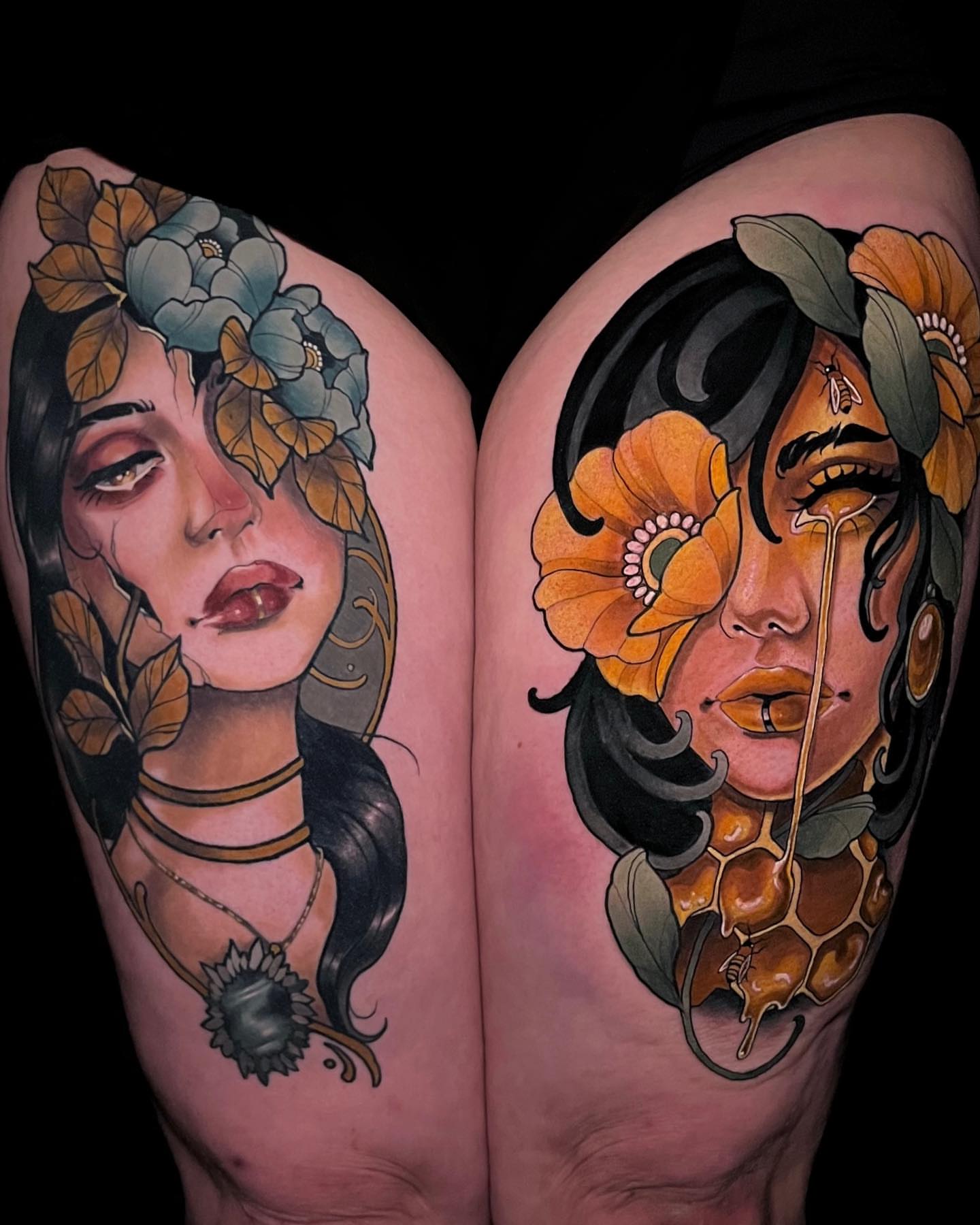 Tattoo by @kikifiligree — american_traditional, realism