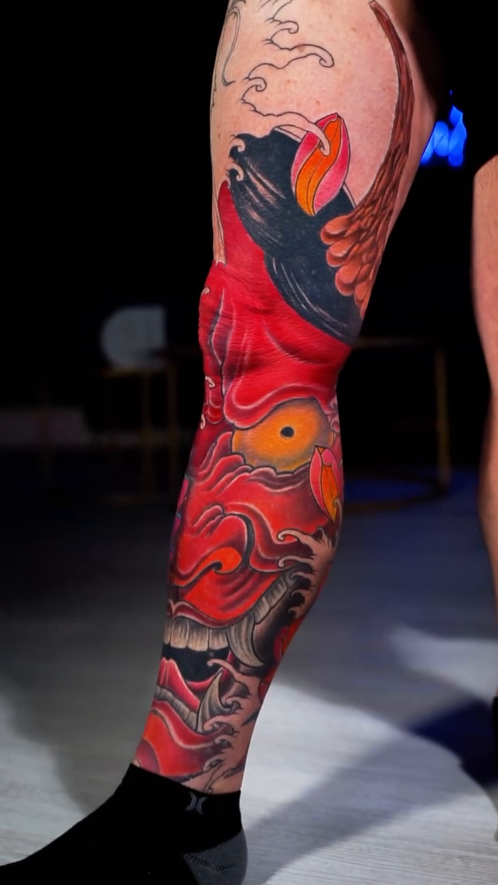 Tattoo by @amaury_badhabits — japanese_irezumi, trash_polka