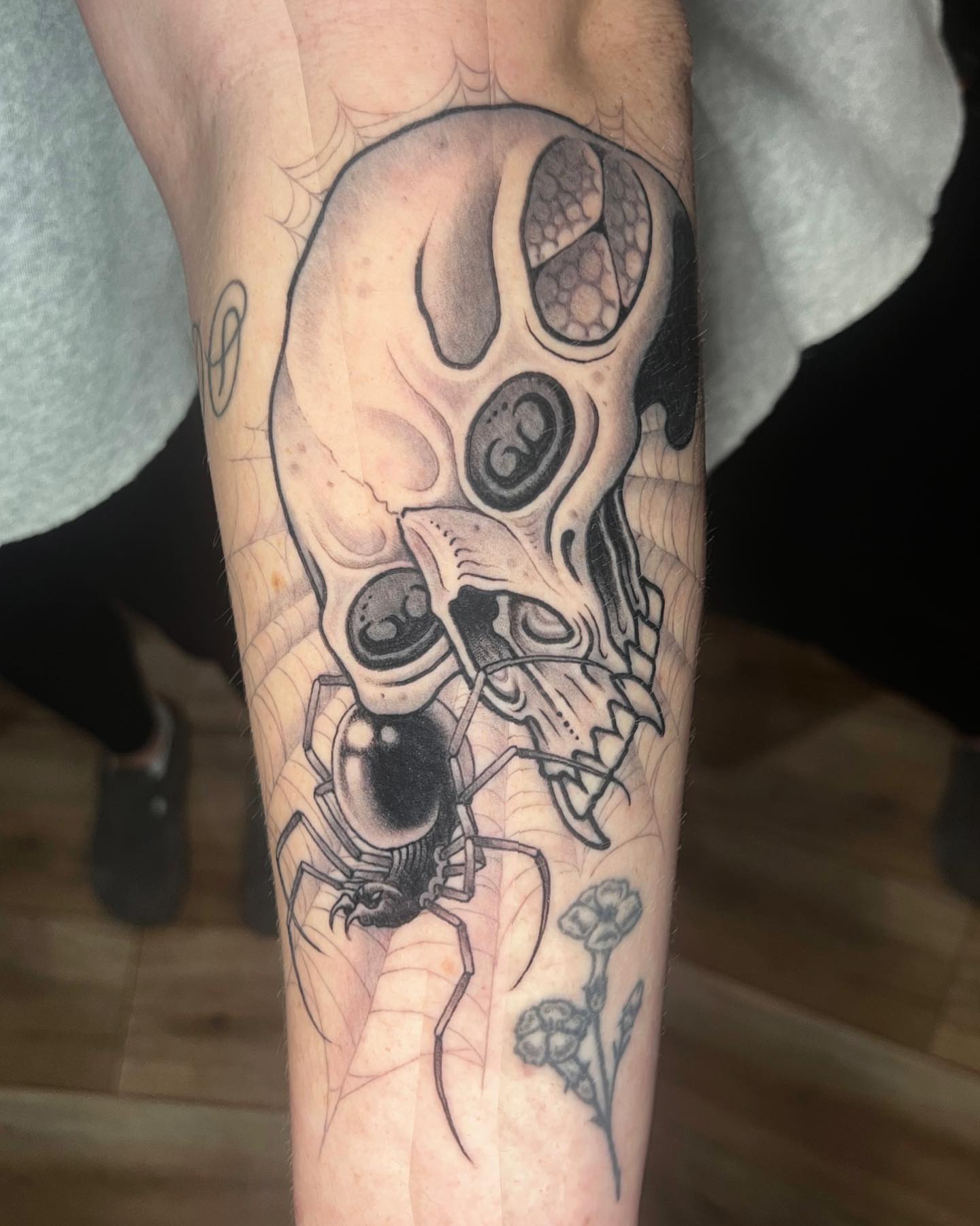 Tattoo by @curtbaer — black_and_grey, realism