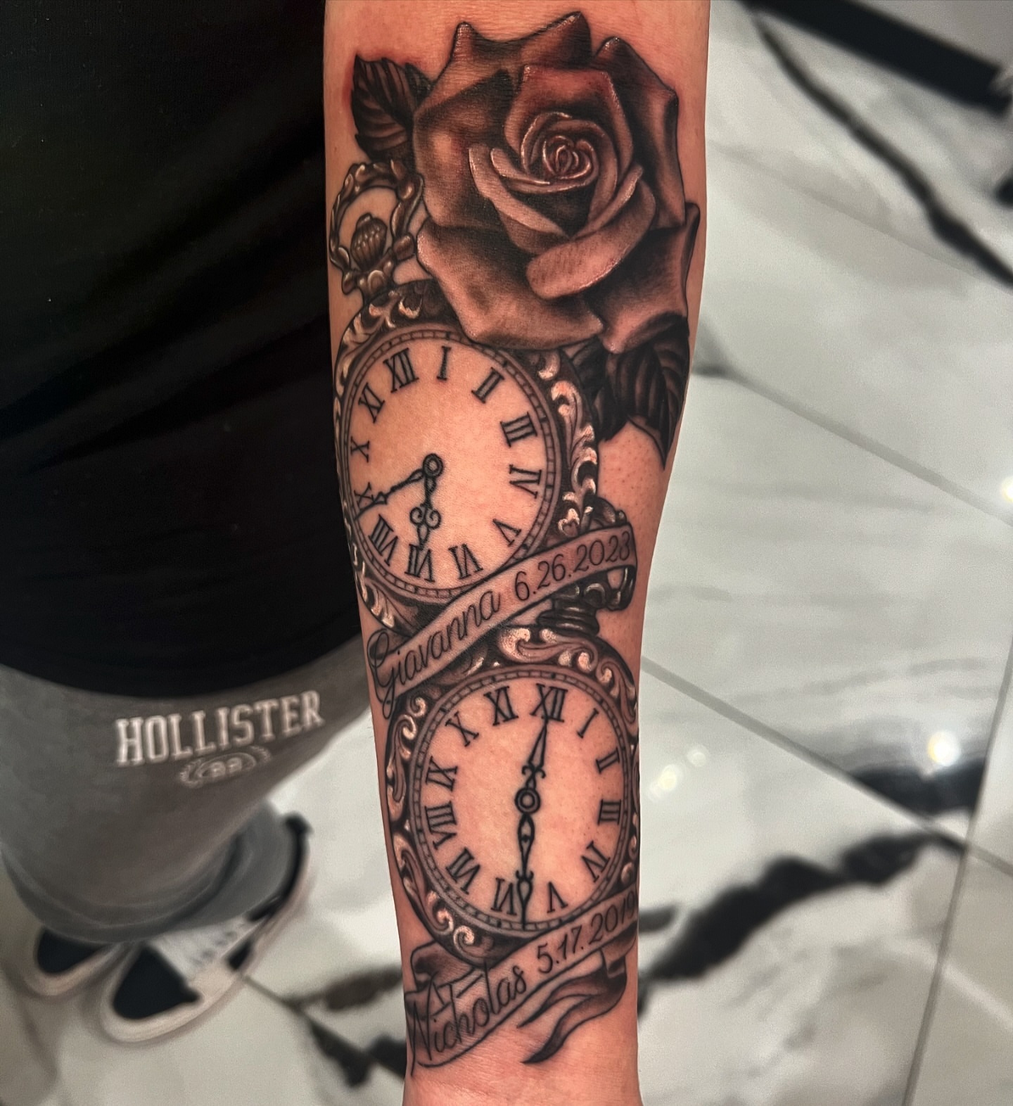 Tattoo by @nikinkki — black_and_grey, realism