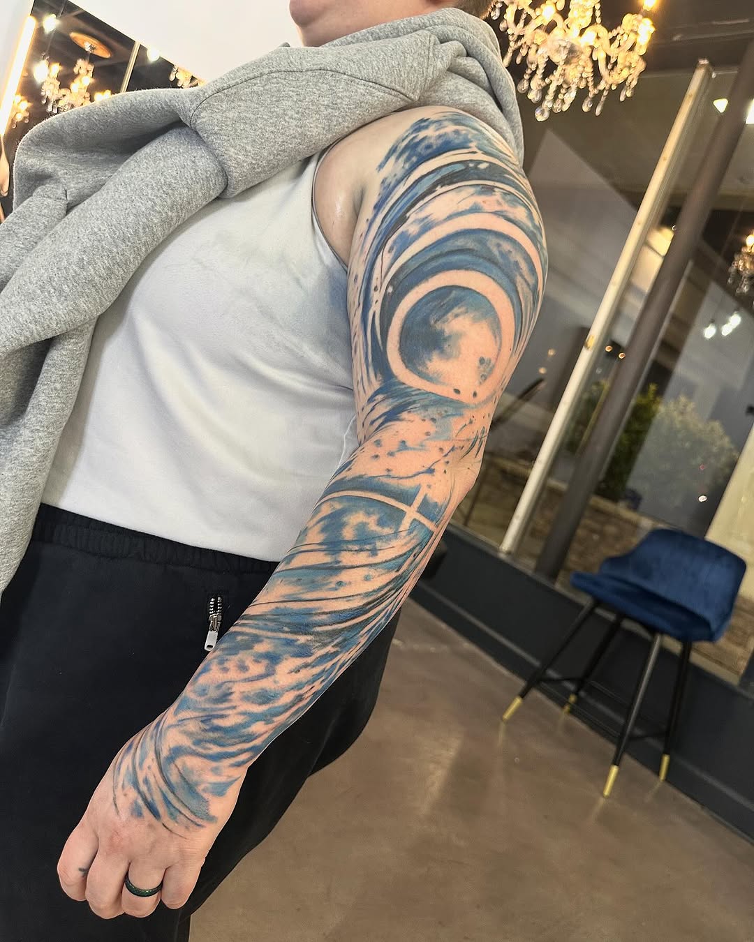 Tattoo by @cameronhobbs_art — watercolor, black_and_grey