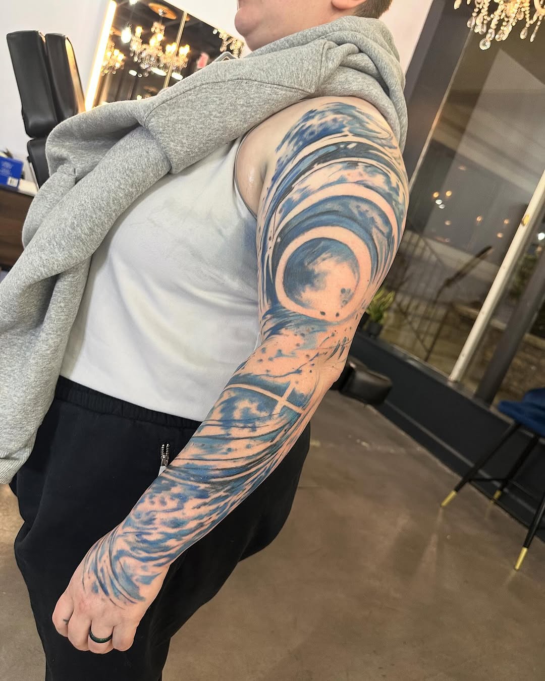 Tattoo by @cameronhobbs_art — watercolor, black_and_grey