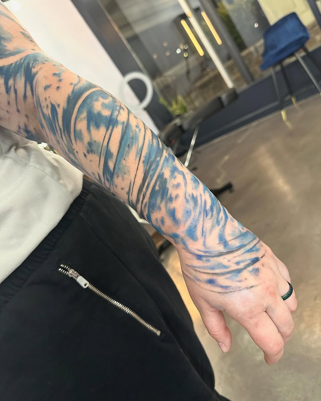 Tattoo by @cameronhobbs_art — black_and_grey, watercolor