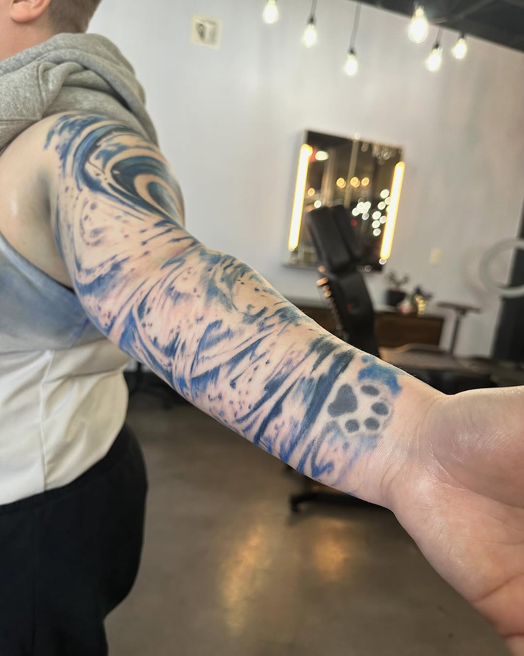 Tattoo by @cameronhobbs_art — black_and_grey, watercolor