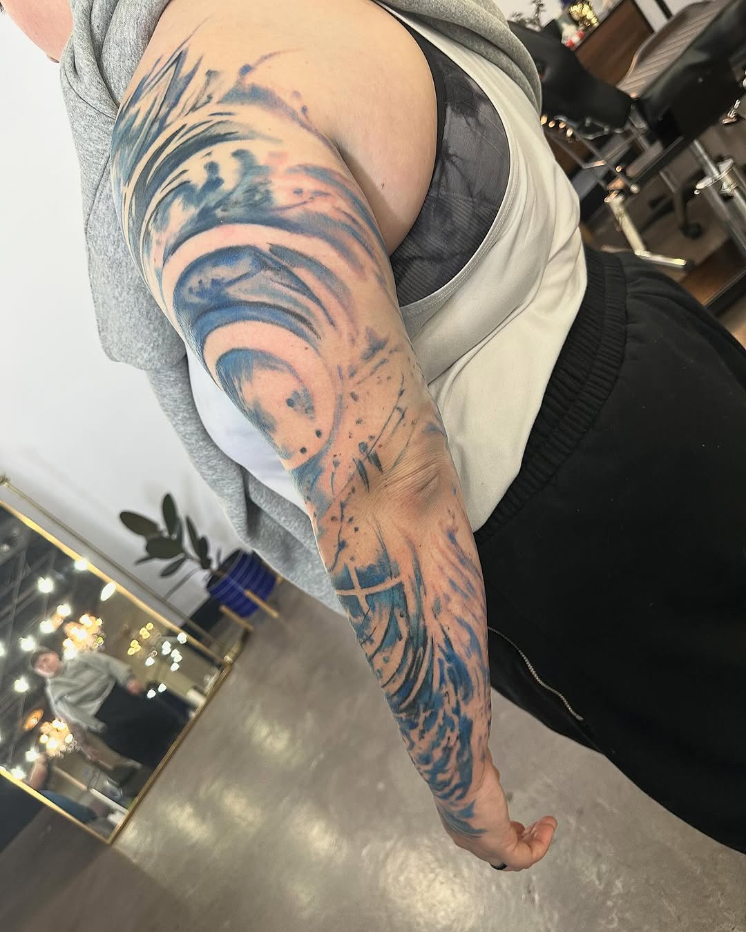 Tattoo by @cameronhobbs_art — watercolor, abstract