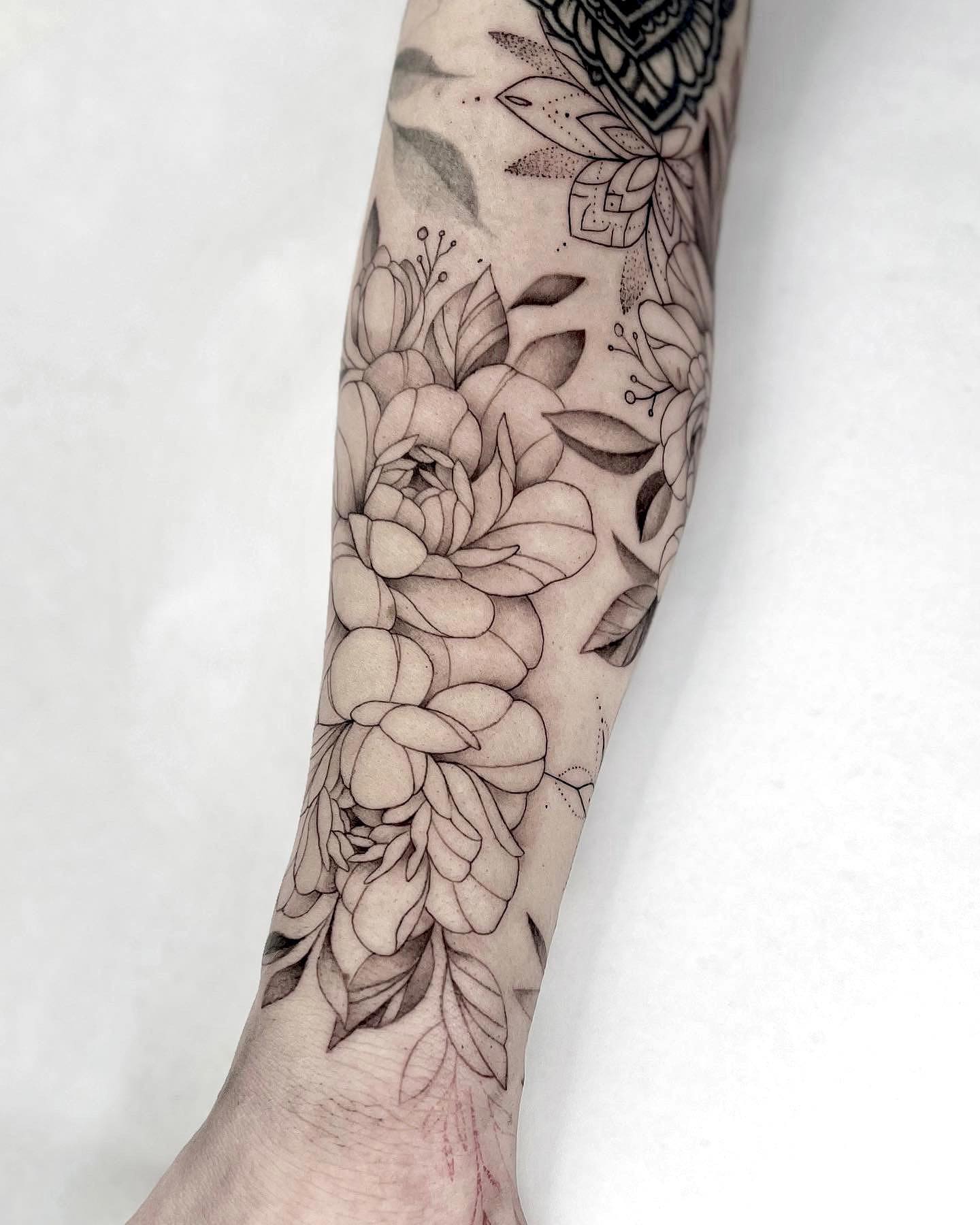 Tattoo by @jaxntheboxtattoos — black_and_grey