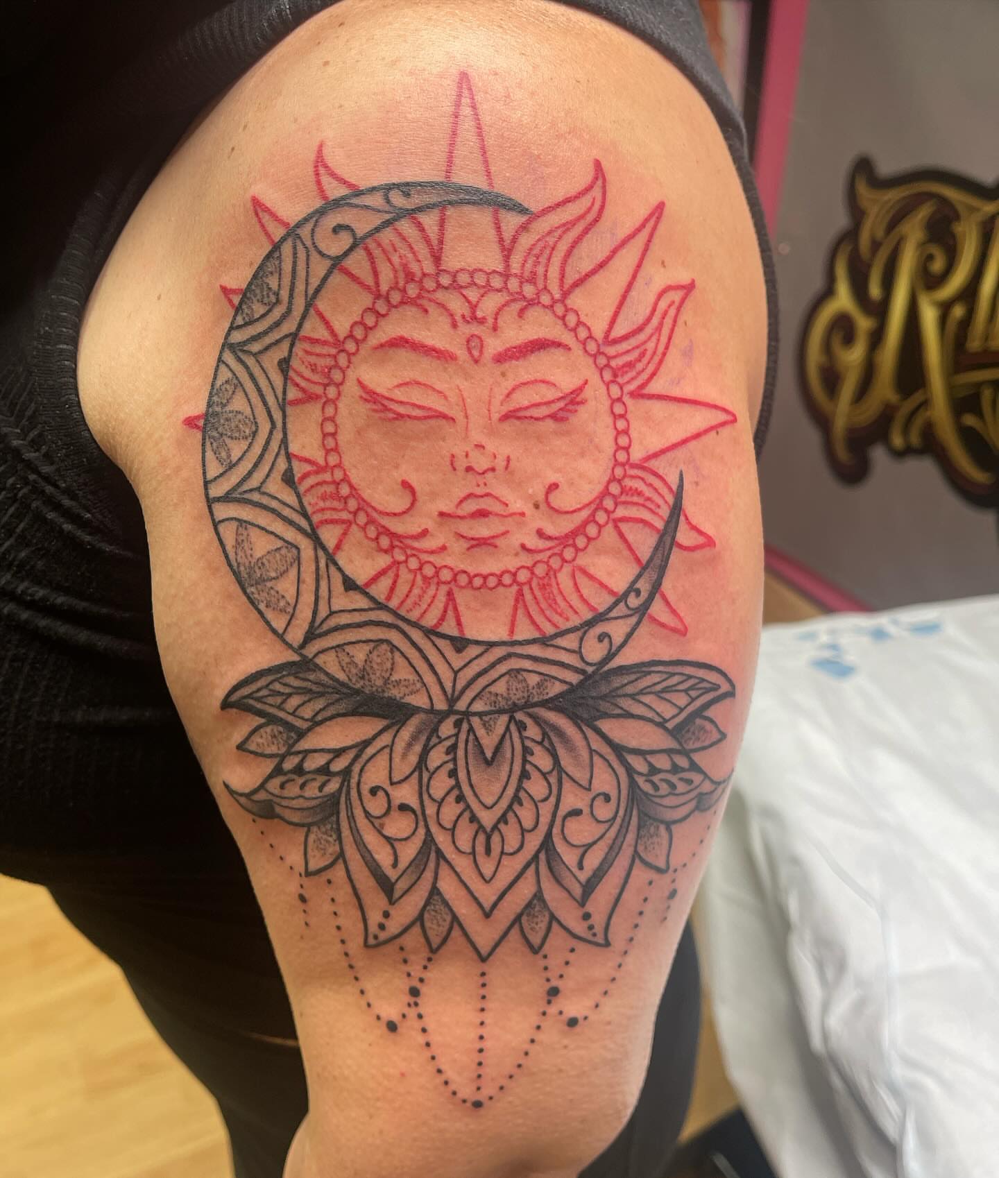 Tattoo by @yayo_rtn — dotwork, ornamental