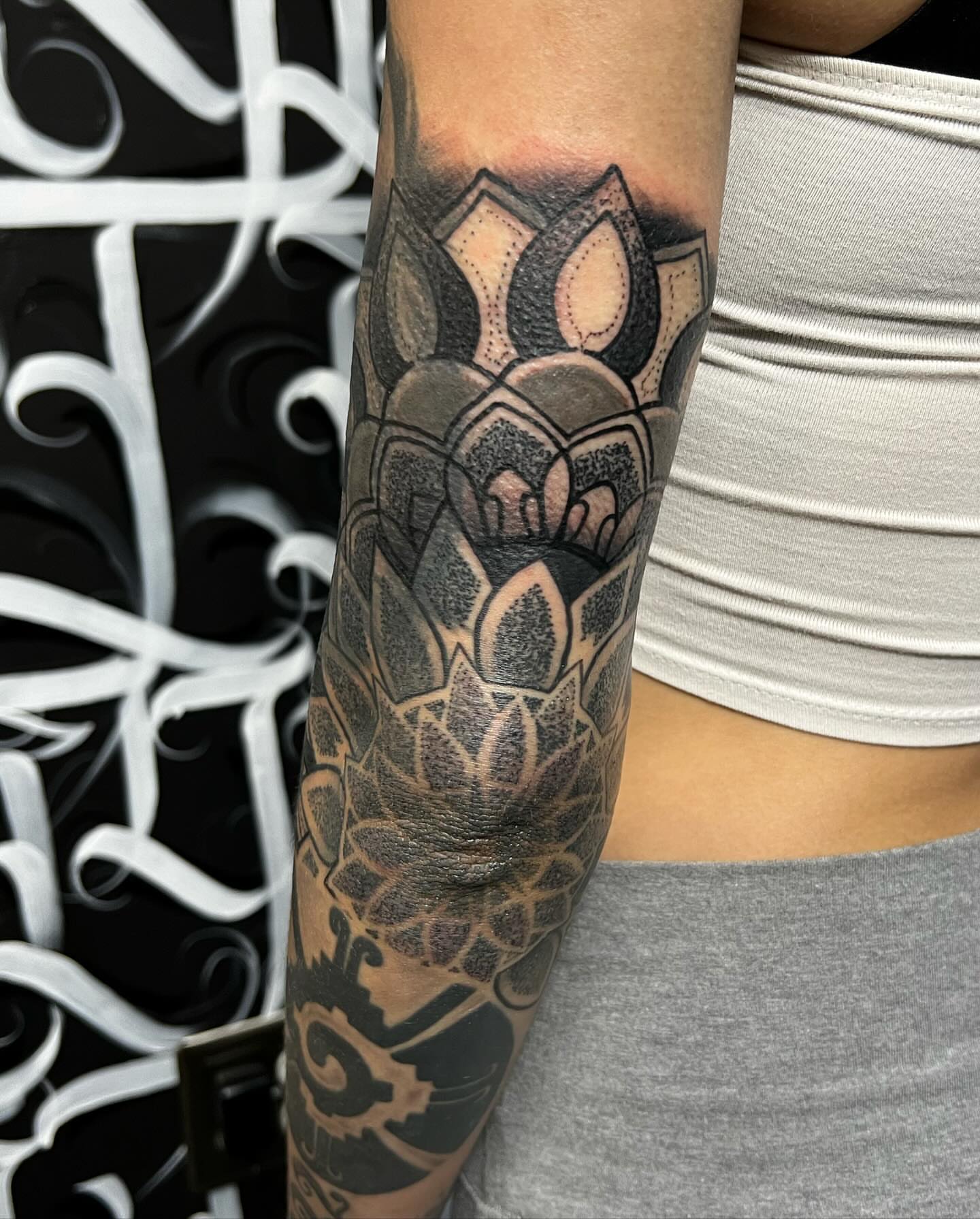 Tattoo by @_keags_the_meags_tattoos_ — dotwork, geometric
