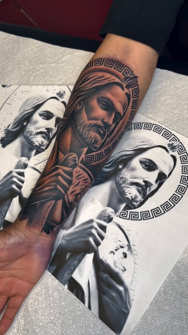 Tattoo by @aleks_tat2 — realism, black_and_grey