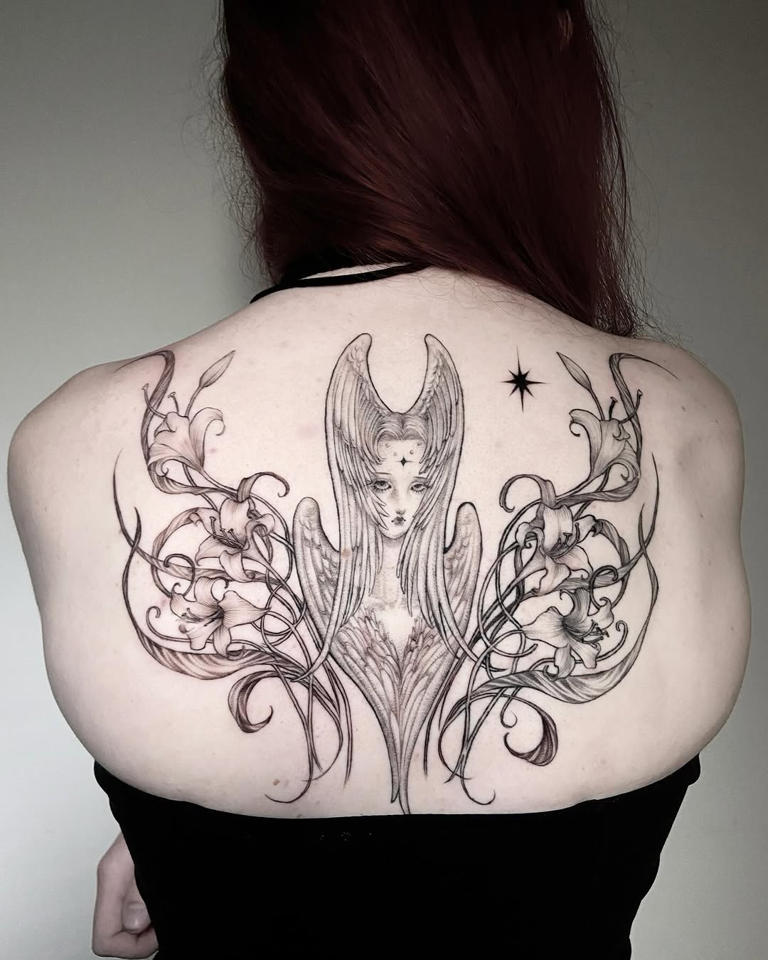Tattoo by @friedraven_tattoo โ fine_line, black_and_grey