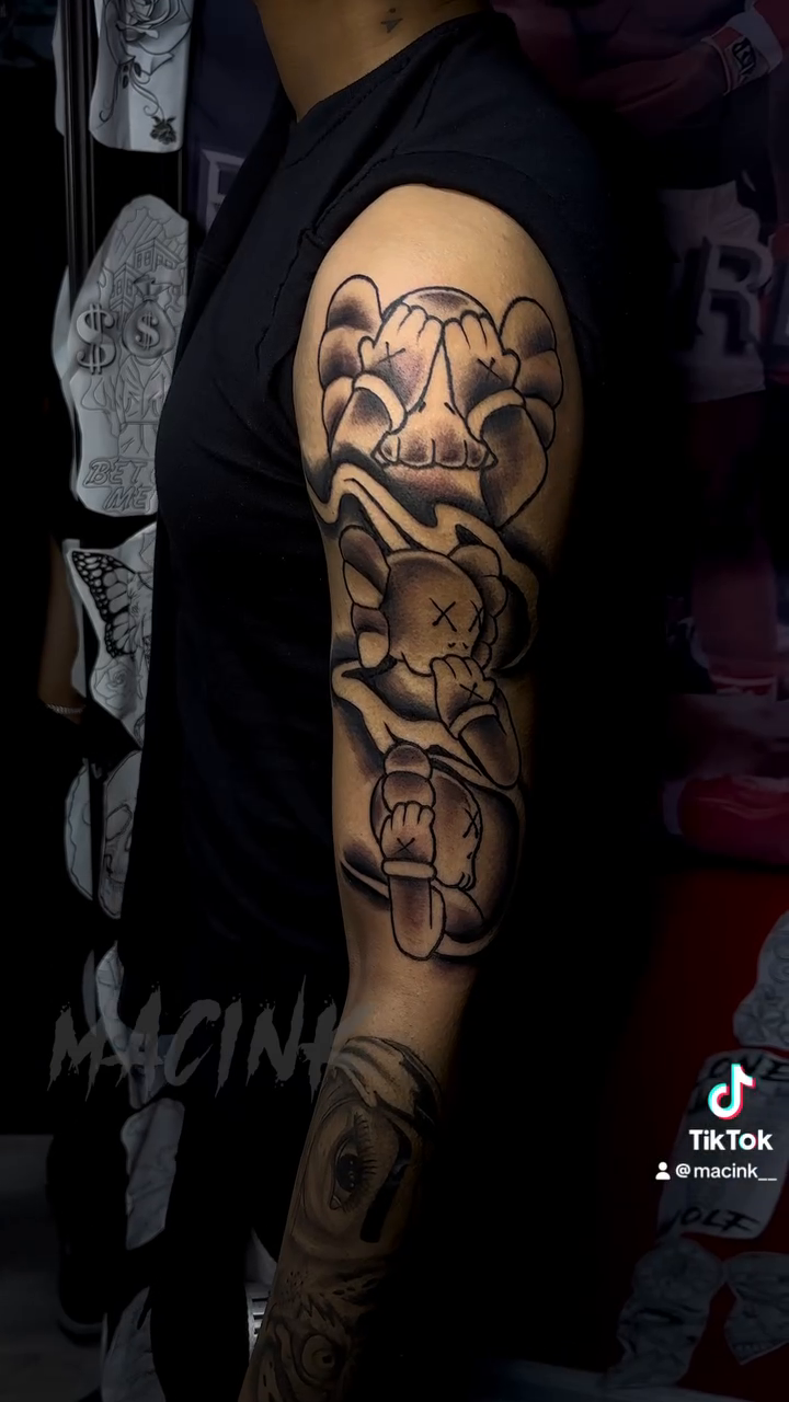 Tattoo by @macink__ — black_and_grey, fine_line