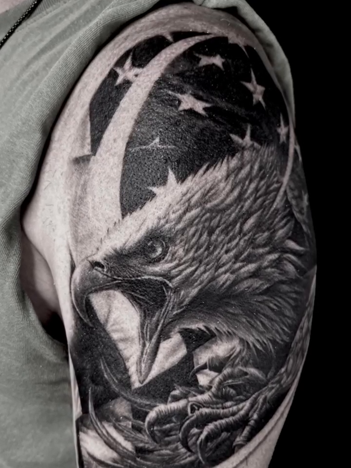 Tattoo by @dougmcgrathtattoos — realism, black_and_grey