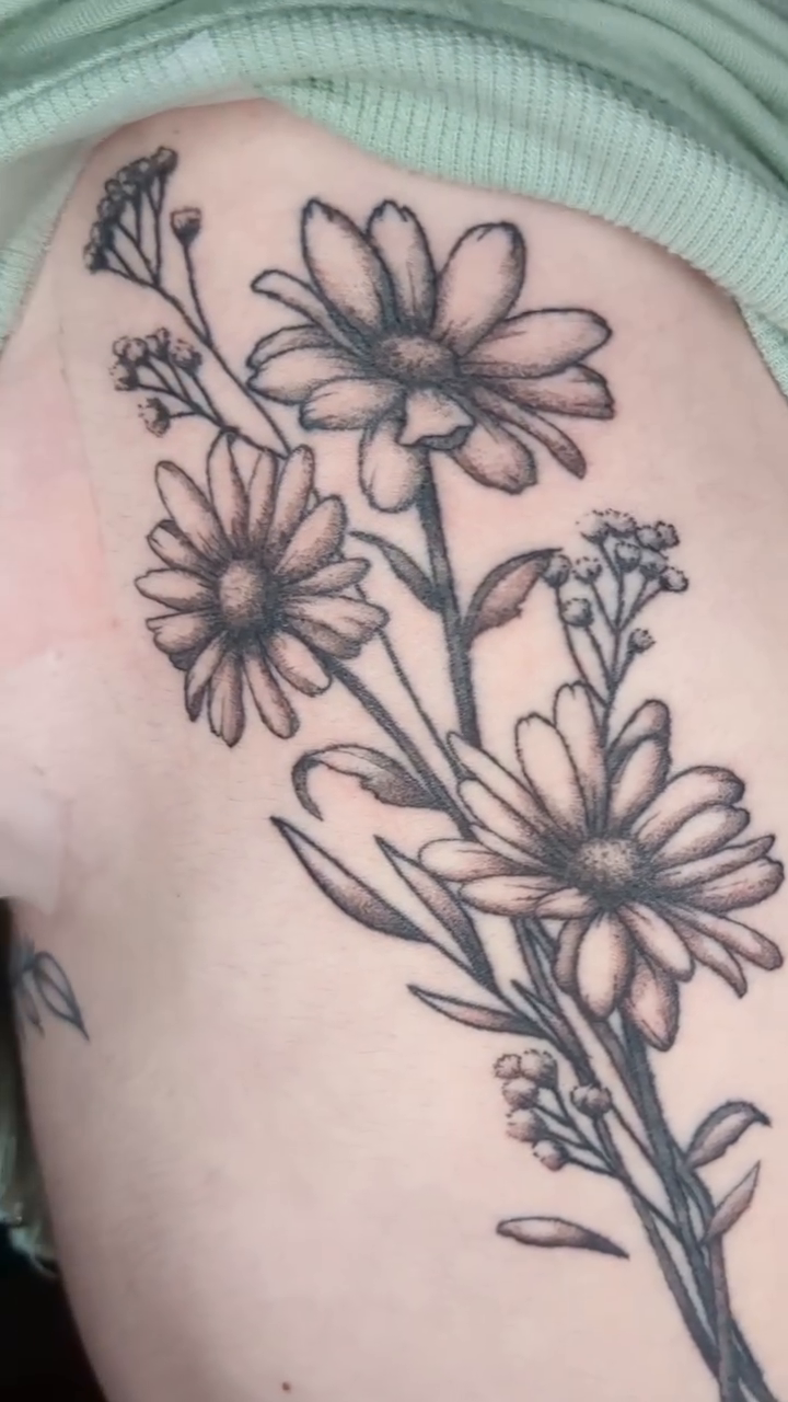 Tattoo by @seth.opotamus β fine_line, black_and_grey