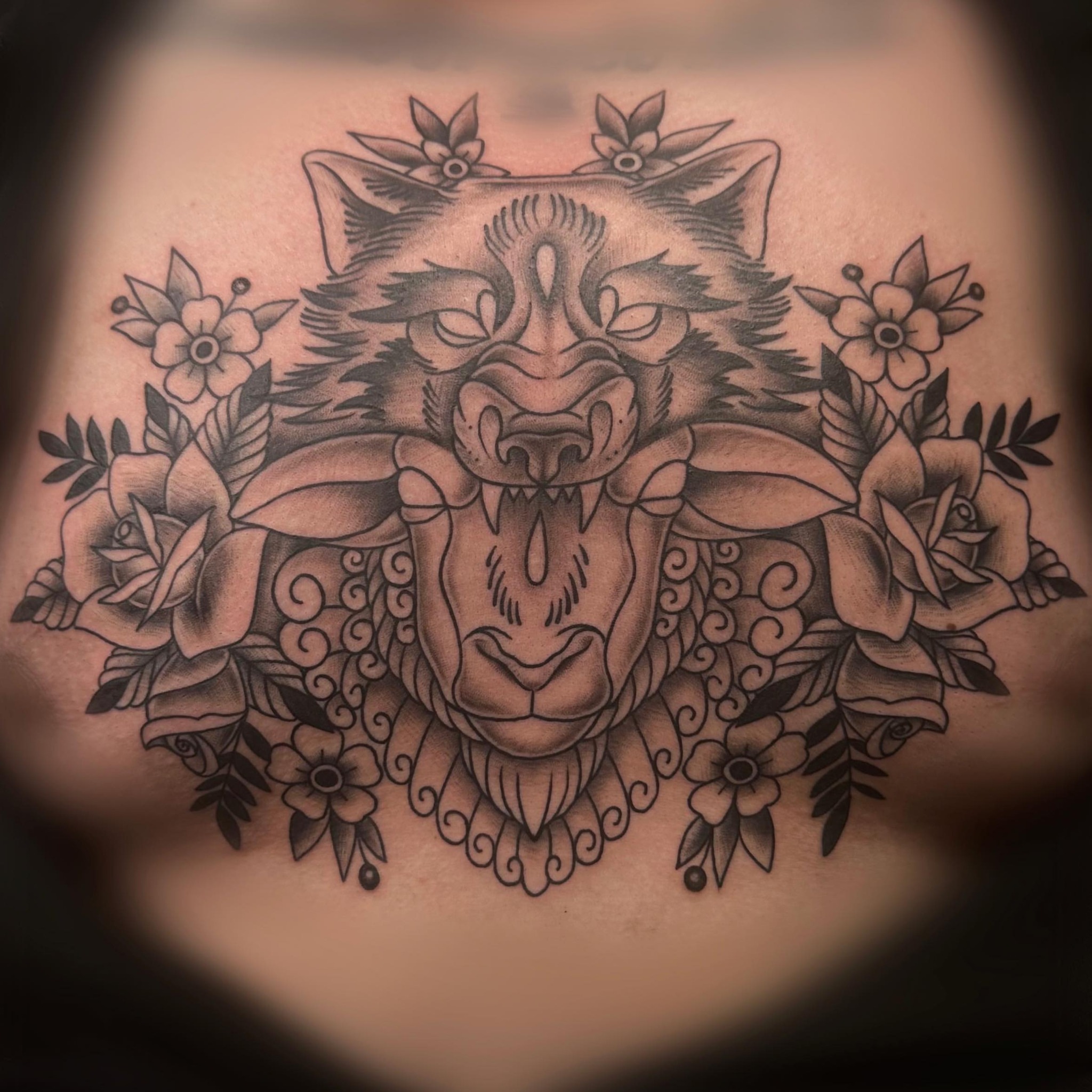 Tattoo by @tattooarielle — american_traditional, black_and_grey